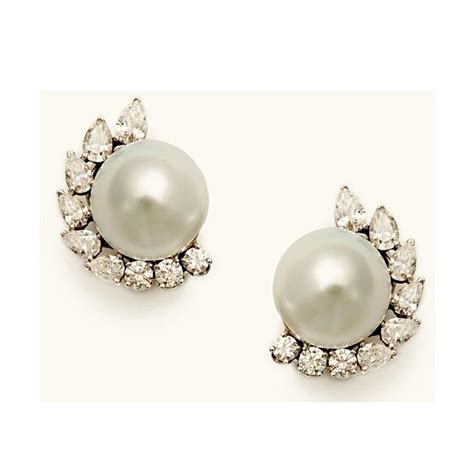 diamond pearl stud earrings.